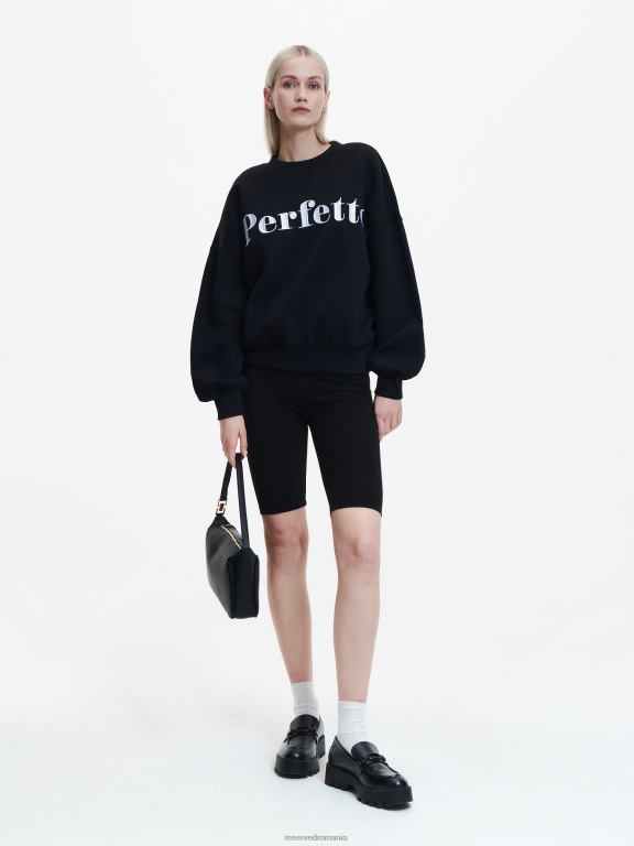 negru Reserved femei îmbrăcăminte pantaloni scurți biker bogati în bumbac 648HZ569