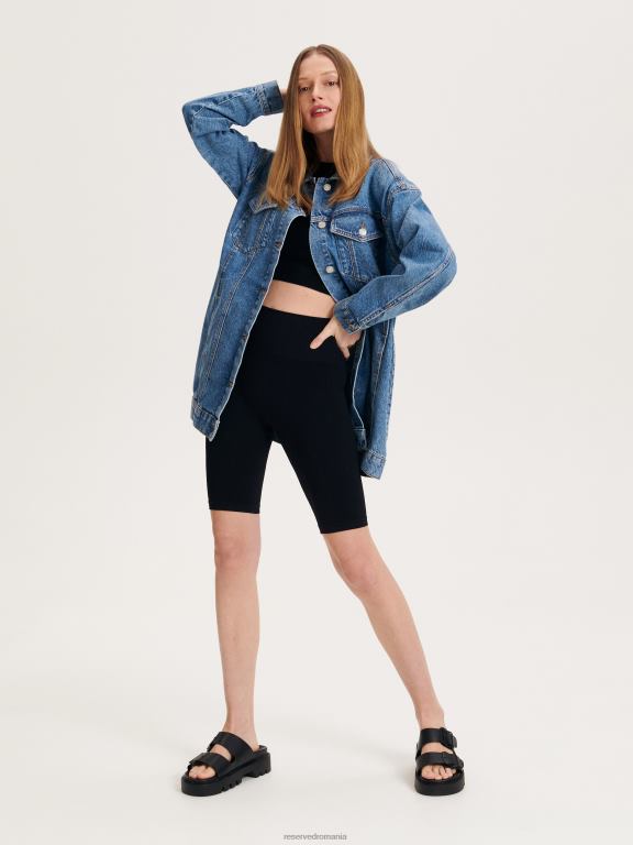 negru Reserved femei îmbrăcăminte pantaloni scurți biker fără cusături 648HZ586