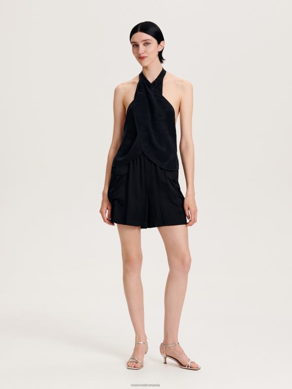 negru Reserved femei îmbrăcăminte pantaloni scurți cargo 648HZ581