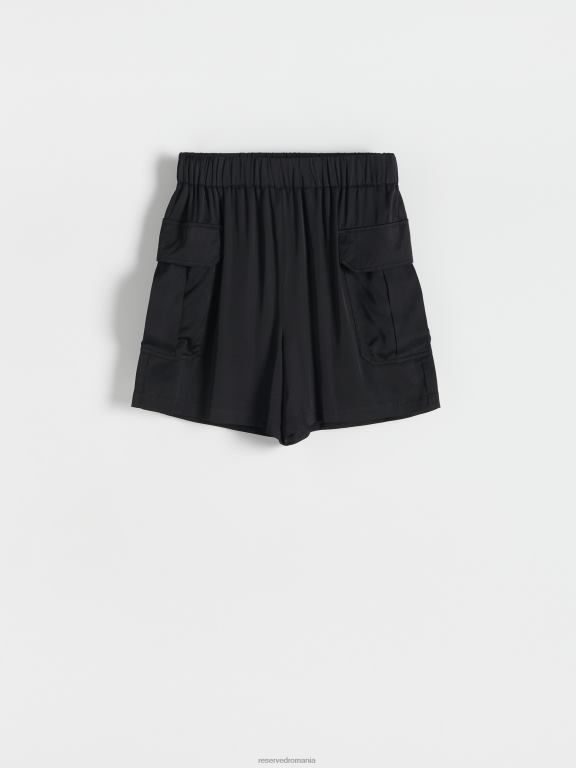 negru Reserved femei îmbrăcăminte pantaloni scurți cargo 648HZ581