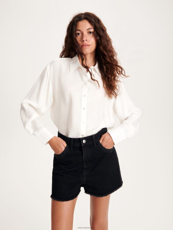 negru Reserved femei îmbrăcăminte pantaloni scurți cu detalii 648HZ554