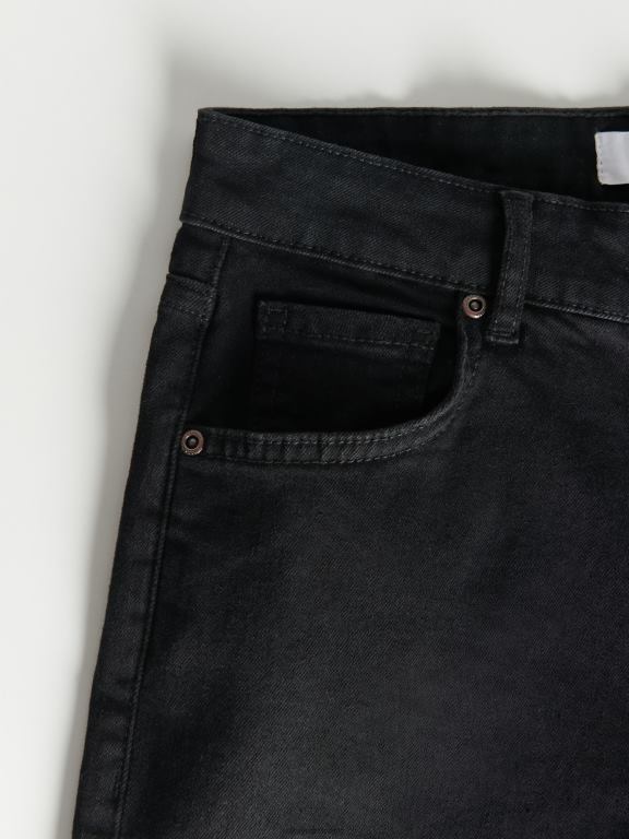 negru Reserved femei îmbrăcăminte pantaloni scurți din denim 648HZ576
