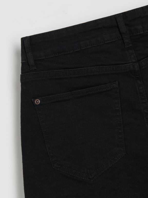 negru Reserved femei îmbrăcăminte pantaloni scurți din denim 648HZ576