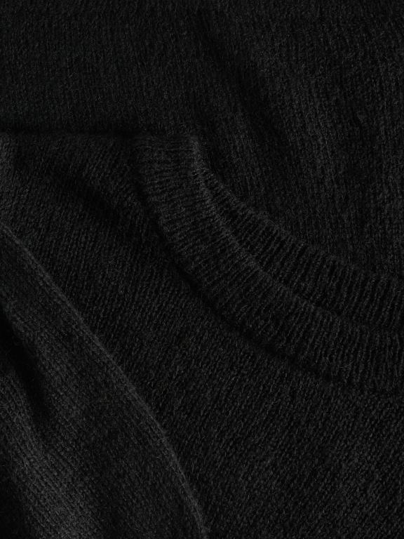 negru Reserved femei îmbrăcăminte pulover cu maneci umflate 648HZ936