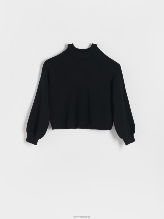 negru Reserved femei îmbrăcăminte pulover cu umăr rece 648HZ929