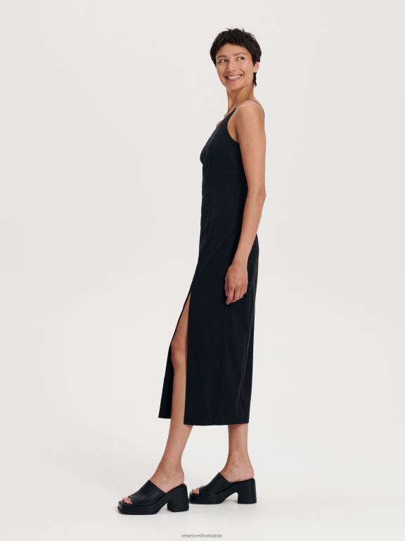 negru Reserved femei îmbrăcăminte rochie cu un singur umăr 648HZ17