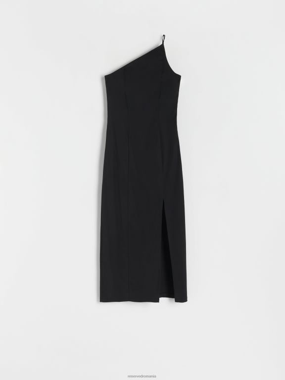 negru Reserved femei îmbrăcăminte rochie cu un singur umăr 648HZ17