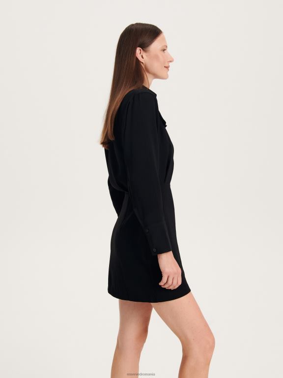negru Reserved femei îmbrăcăminte rochie cămașă mini 648HZ241