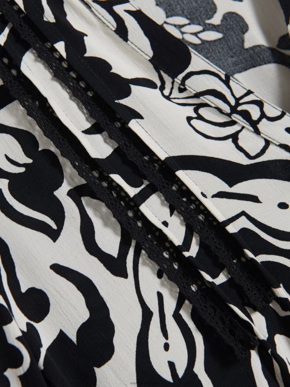 negru Reserved femei îmbrăcăminte rochie din vascoza 648HZ88