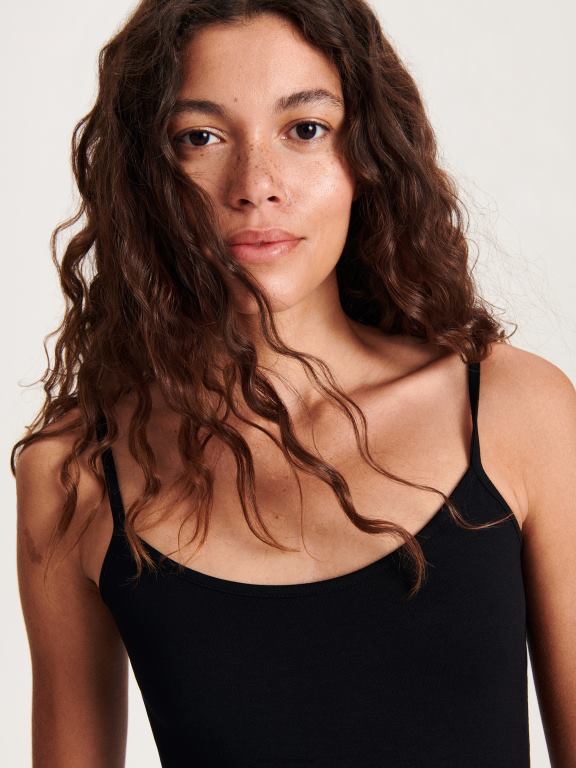 negru Reserved femei îmbrăcăminte rochie maxi bogata in vascoza 648HZ244