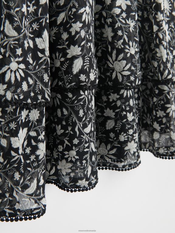 negru Reserved femei îmbrăcăminte rochie mini 648HZ58