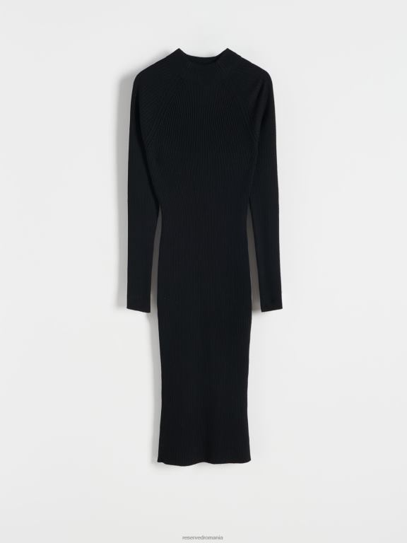 negru Reserved femei îmbrăcăminte rochie mini din jerseu 648HZ933