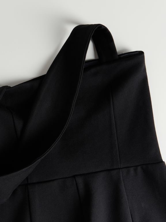 negru Reserved femei îmbrăcăminte salopeta cu banda la gat 648HZ687