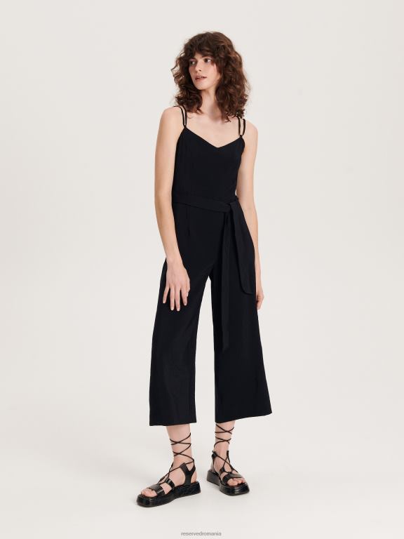 negru Reserved femei îmbrăcăminte salopetă bogată în modal 648HZ16