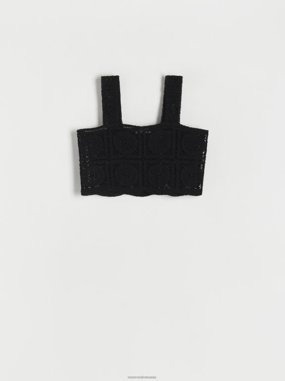 negru Reserved femei îmbrăcăminte top 648HZ524