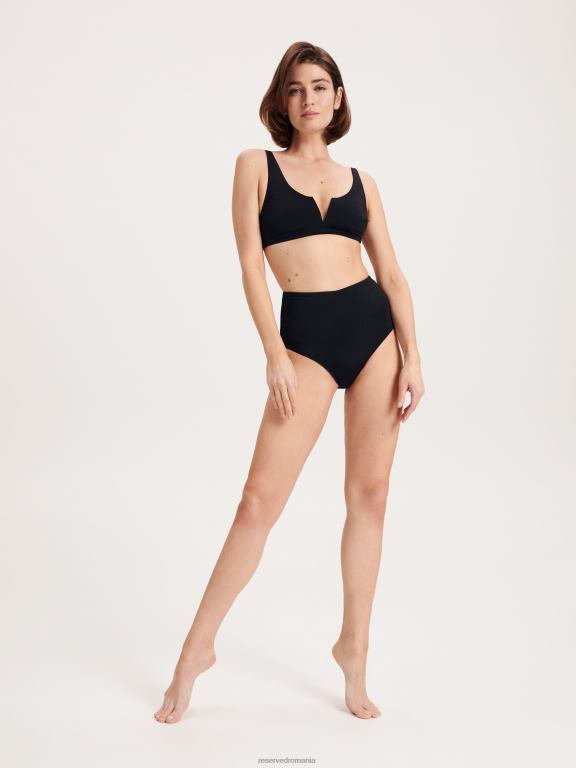 negru Reserved femei îmbrăcăminte top de bikini 648HZ1040