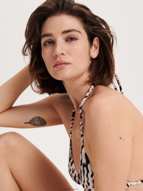 negru Reserved femei îmbrăcăminte top de bikini 648HZ1041