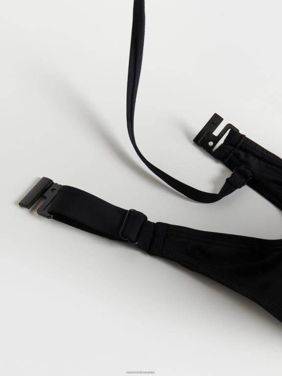 negru Reserved femei îmbrăcăminte top de bikini 648HZ1045