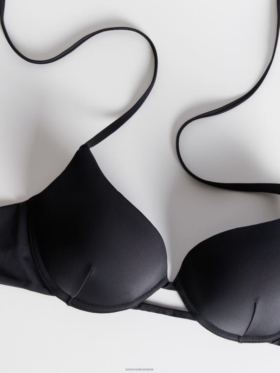 negru Reserved femei îmbrăcăminte top de bikini 648HZ1048