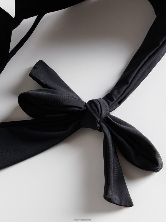 negru Reserved femei îmbrăcăminte top de bikini 648HZ1048