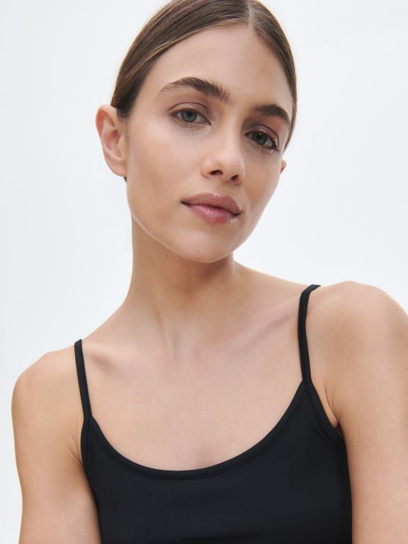 negru Reserved femei îmbrăcăminte top slim fit 648HZ469