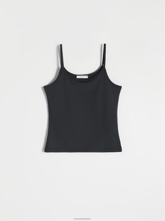 negru Reserved femei îmbrăcăminte top slim fit 648HZ469