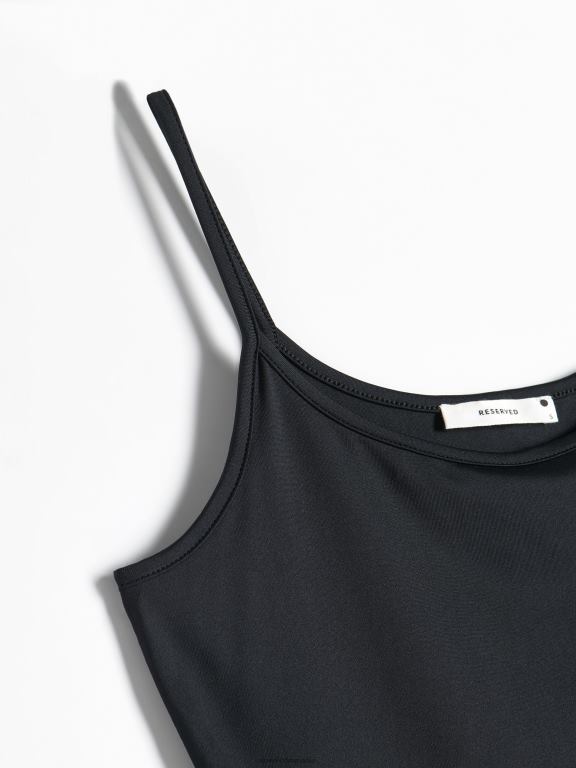 negru Reserved femei îmbrăcăminte top slim fit 648HZ469