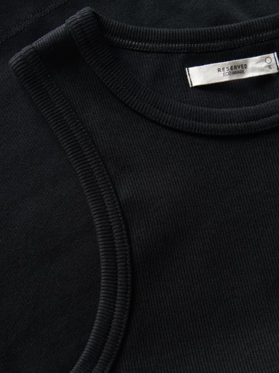 negru Reserved femei îmbrăcăminte top tricotat 648HZ456