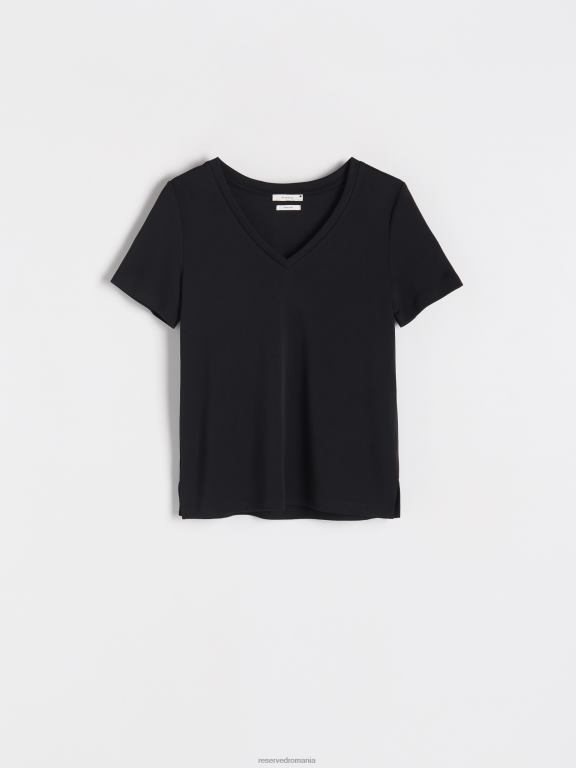 negru Reserved femei îmbrăcăminte tricou 648HZ387