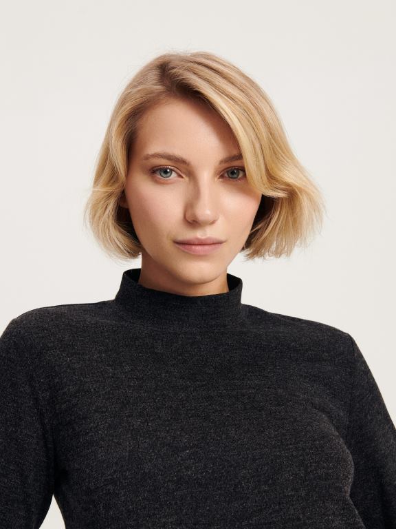 negru Reserved femei îmbrăcăminte tricou 648HZ410