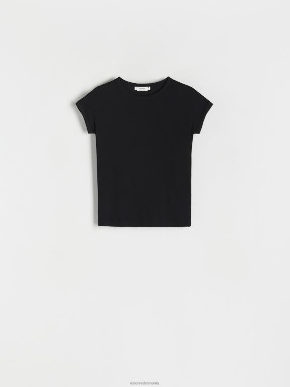 negru Reserved femei îmbrăcăminte tricou modal 648HZ386