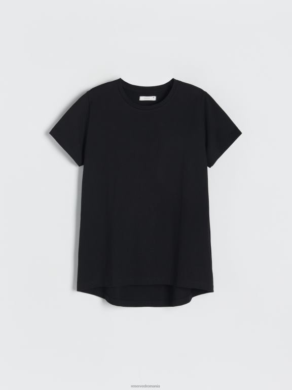 negru Reserved femei îmbrăcăminte tricou nou regular fit 648HZ424