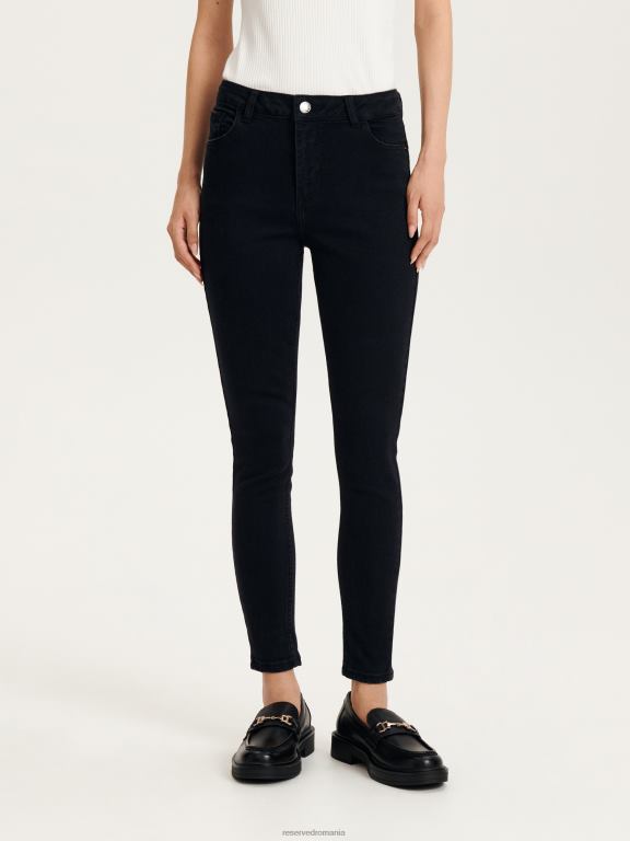 negru Reserved femei îmbrăcăminte împinge în sus blugii 648HZ543