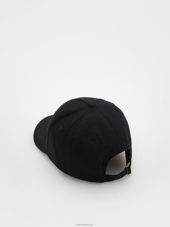 negru Reserved fetelor accesorii șapcă cu imprimeuri 648HZ1700