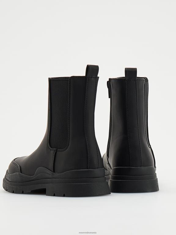 negru Reserved fetelor pantofi botine cu fermoar 648HZ1776
