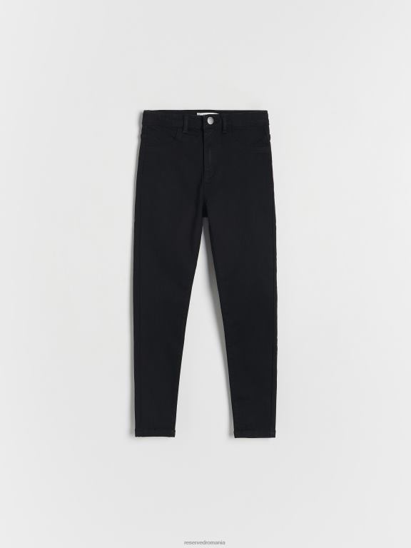 negru Reserved fetelor îmbrăcăminte blugi skinny cu talie înaltă 648HZ1923