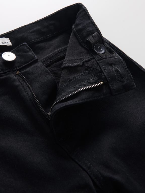 negru Reserved fetelor îmbrăcăminte blugi skinny cu talie înaltă 648HZ1923