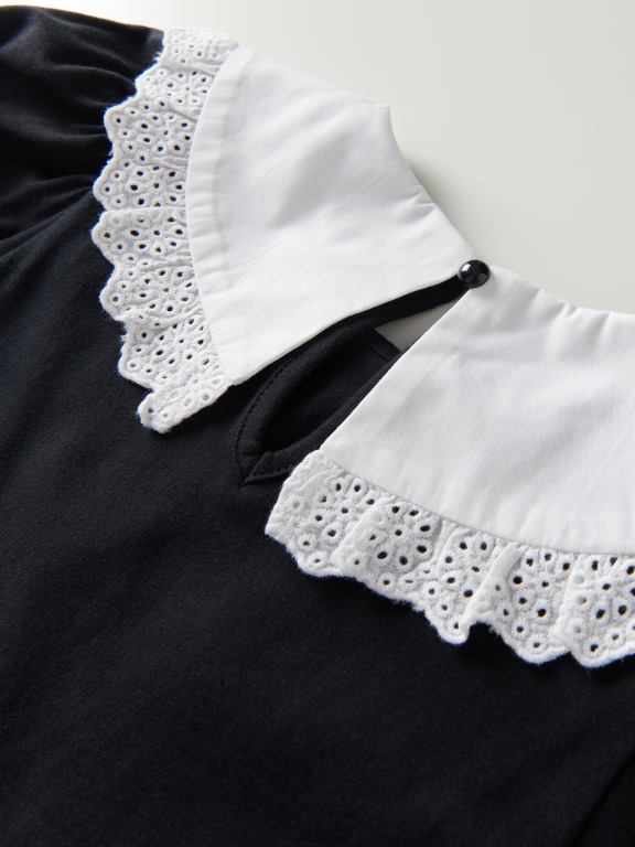 negru Reserved fetelor îmbrăcăminte bluza cu guler 648HZ1737