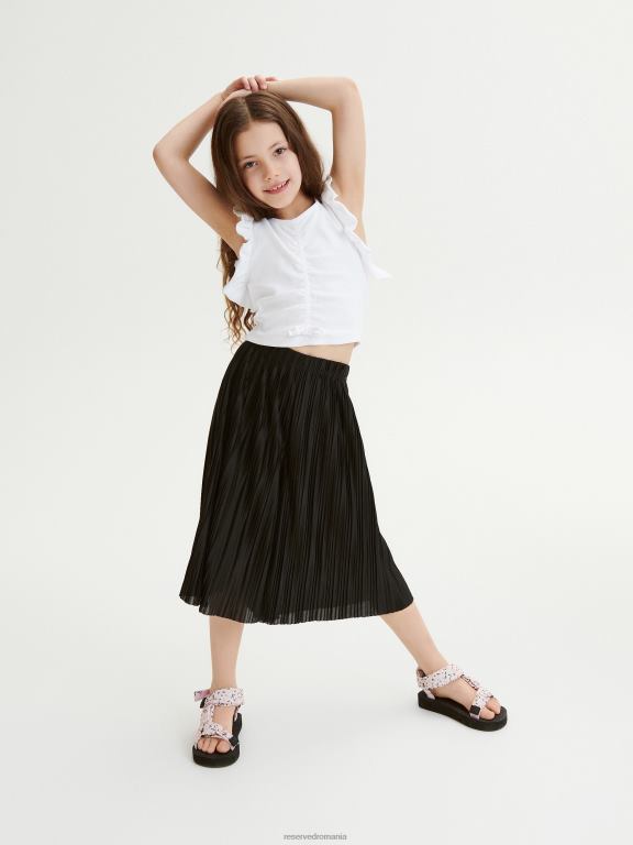 negru Reserved fetelor îmbrăcăminte culotte plisate 648HZ1881