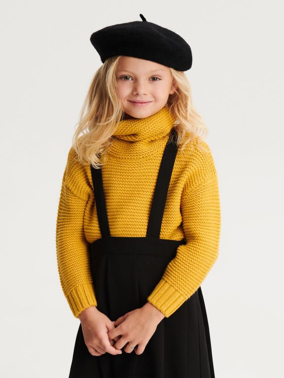 negru Reserved fetelor îmbrăcăminte fusta cu bretele 648HZ1960