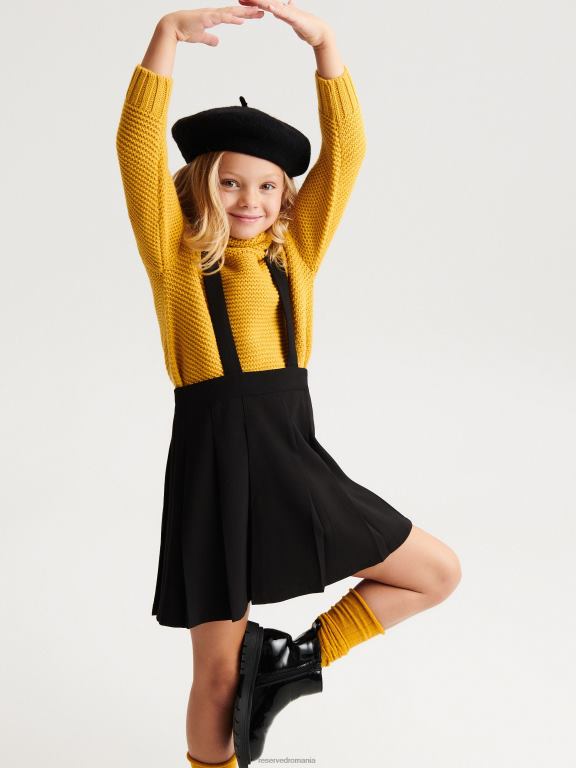 negru Reserved fetelor îmbrăcăminte fusta cu bretele 648HZ1960