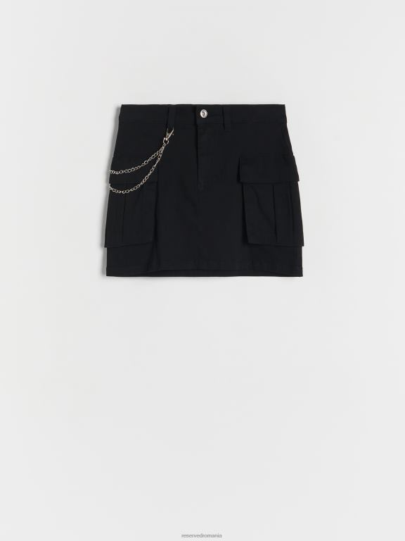 negru Reserved fetelor îmbrăcăminte fusta cu buzunare 648HZ1759