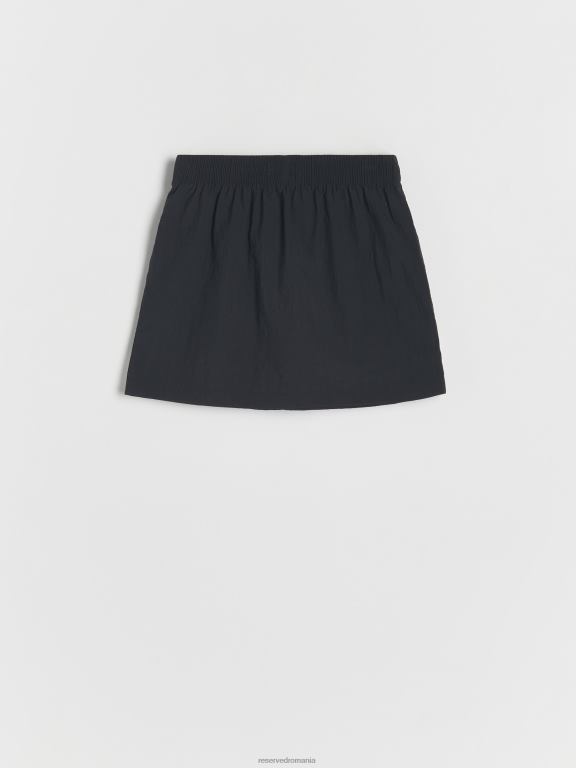 negru Reserved fetelor îmbrăcăminte fusta cu buzunare 648HZ1987