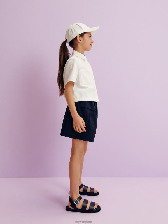 negru Reserved fetelor îmbrăcăminte fusta cu buzunare 648HZ1987