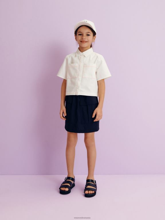 negru Reserved fetelor îmbrăcăminte fusta cu buzunare 648HZ1987