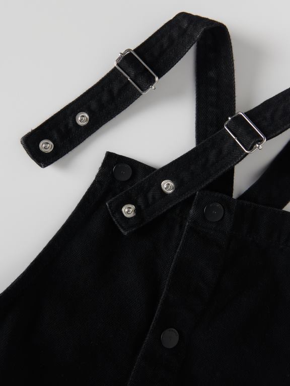 negru Reserved fetelor îmbrăcăminte fusta salopeta denim 648HZ1816