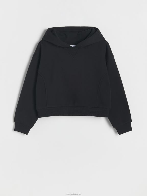 negru Reserved fetelor îmbrăcăminte hanorac cu gluga 648HZ1869