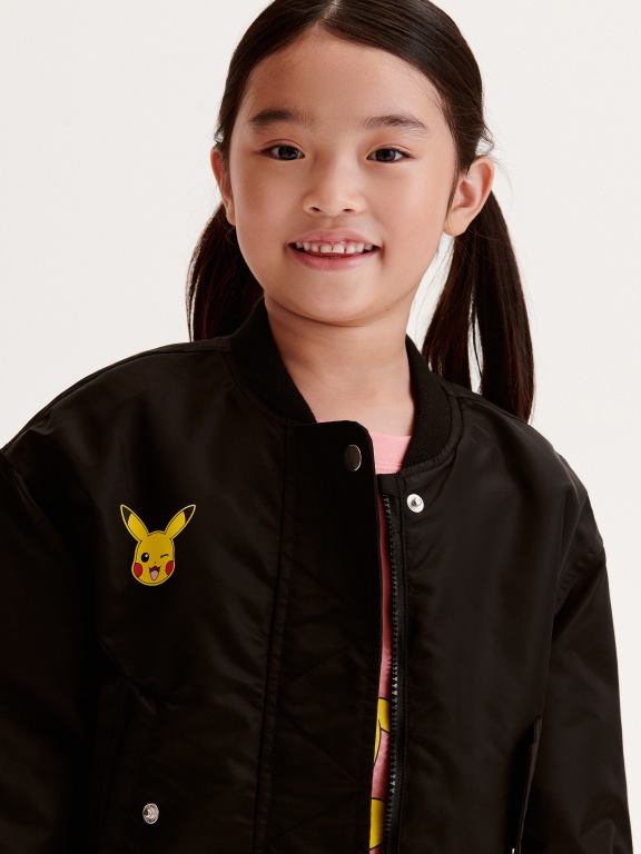 negru Reserved fetelor îmbrăcăminte hanorac pokemon 648HZ1766