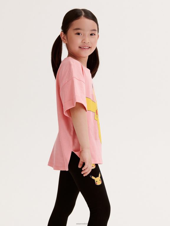 negru Reserved fetelor îmbrăcăminte jambiere aplicate pokemon 648HZ1757