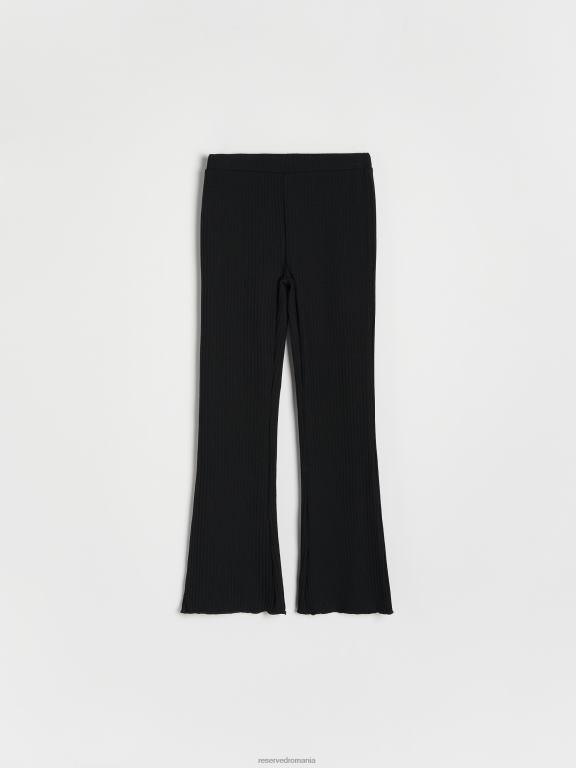 negru Reserved fetelor îmbrăcăminte pantaloni evazați din tricot în coastă 648HZ1999